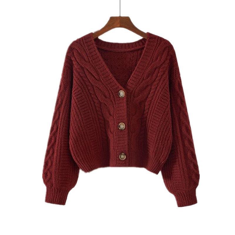 V Neck Knitted Sweater