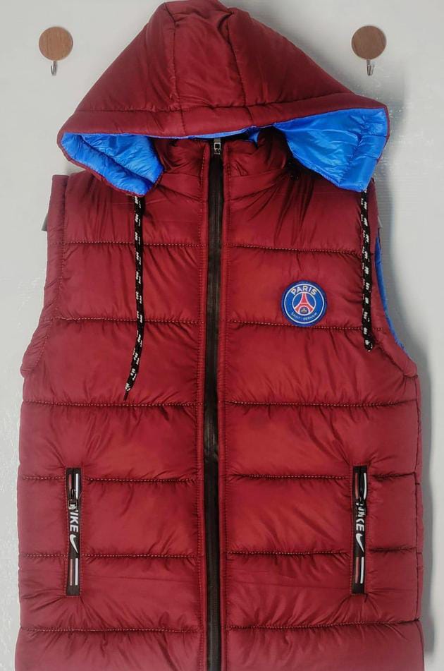 Men's Stitched Parachute Quilted Sleeveless Puffer Jacket