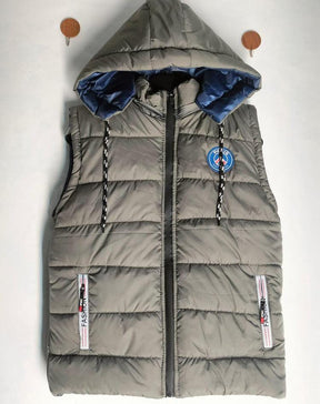 Men's Stitched Parachute Quilted Sleeveless Puffer Jacket