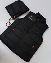 Men's Stitched Parachute Quilted Sleeveless Puffer Jacket