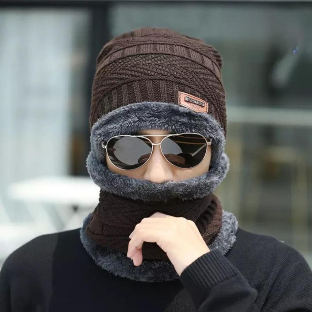 2 in 1 Winter Cap and neck warmer for Men , HIGH QUALITY 2 Pcs