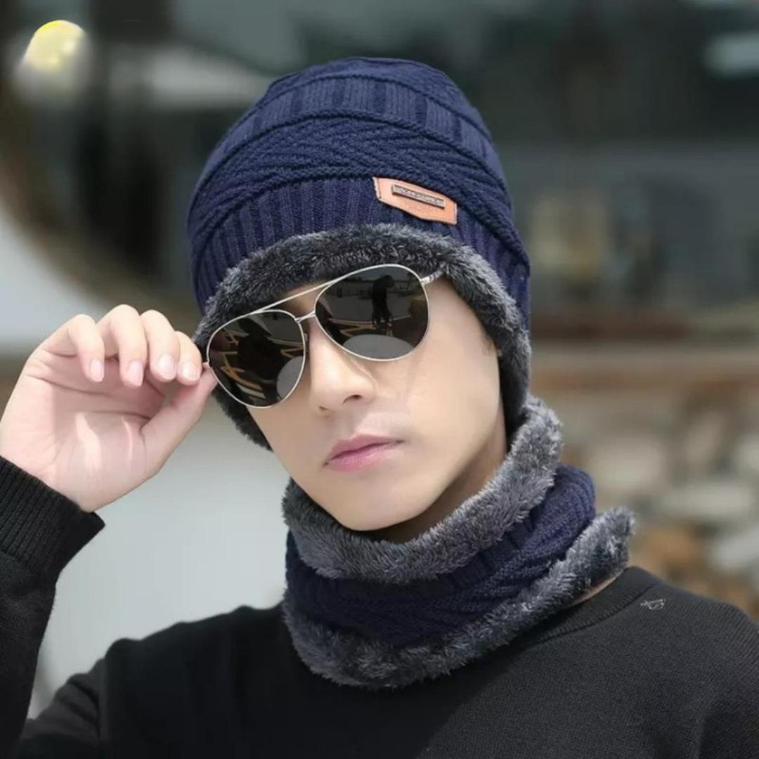 2 in 1 Winter Cap and neck warmer for Men , HIGH QUALITY 2 Pcs